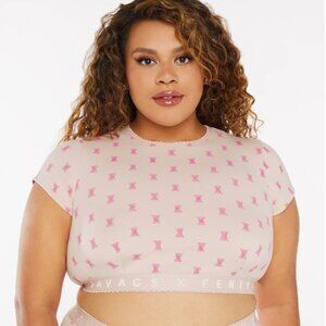 Savage X Fenty cotton cropped top and legging sleep set